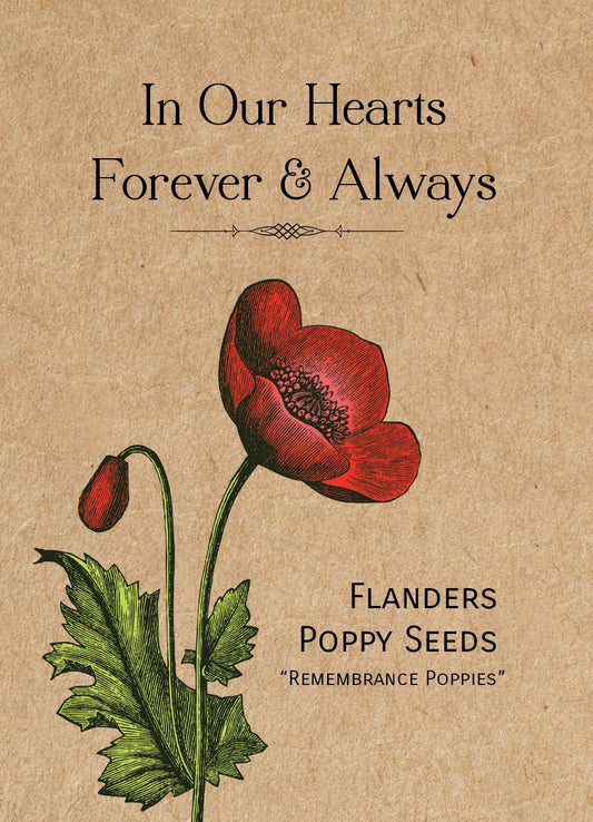 In Our Hearts Remembrance Memorial - Flanders Poppy