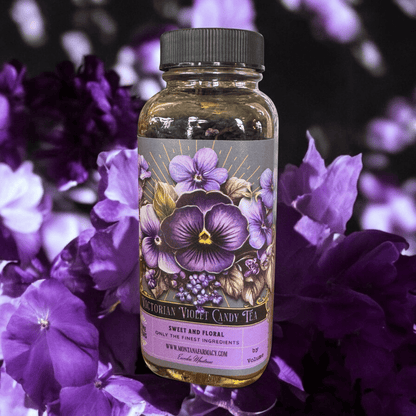 Vintage Victorian Violet Candy Tea Candied French Tea in Jar