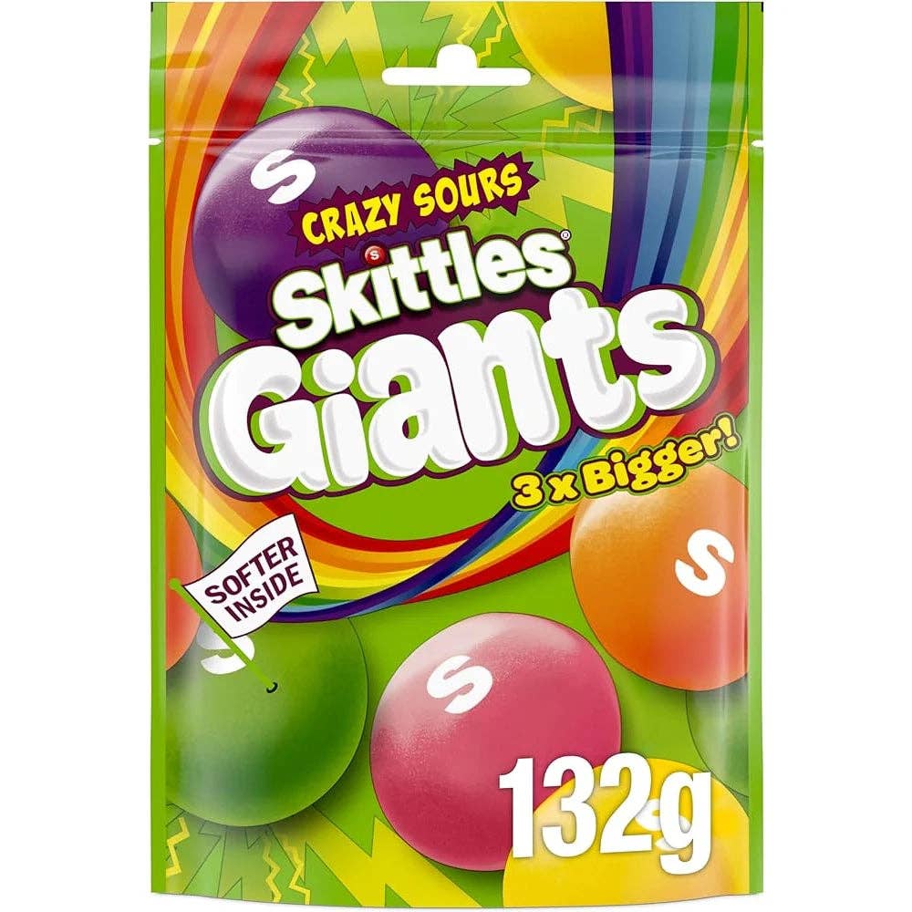 Global Bite Co - Skittles Giants Crazy Sour 132g (UK)