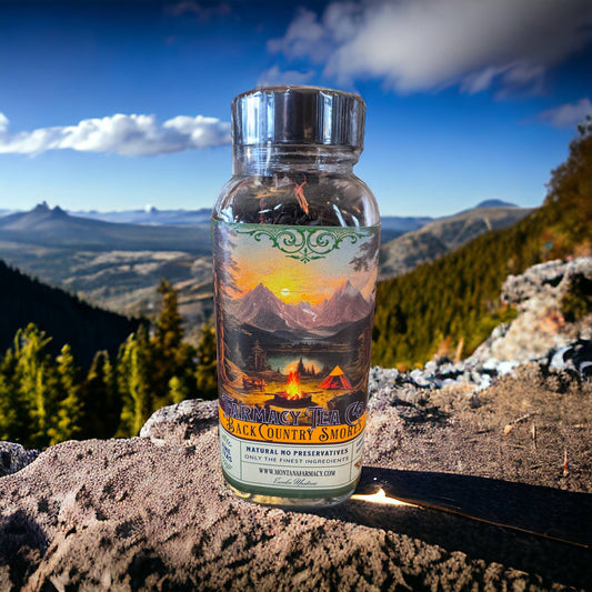 Backcountry Camping Smore's tea Campfire Outdoorsy Vintage