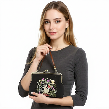 Ghost in Strawberry Field Kisslock Bag