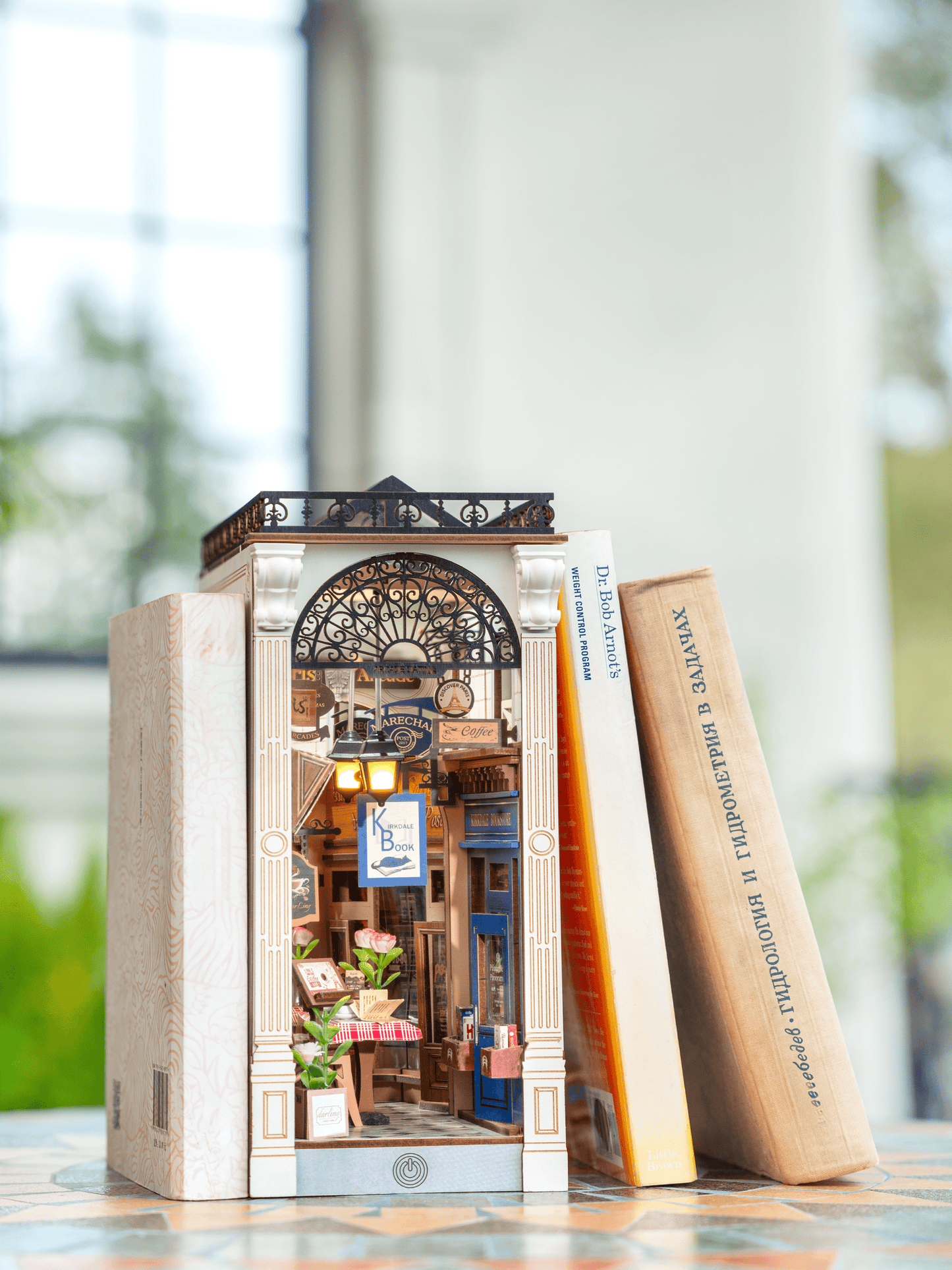 DIY Book Nook Kit: Paris Arcade Date with Dust Cover