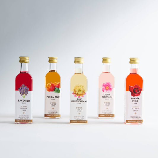 Love Potions Cocktail Kit. 5-Pack Flower Syrups.