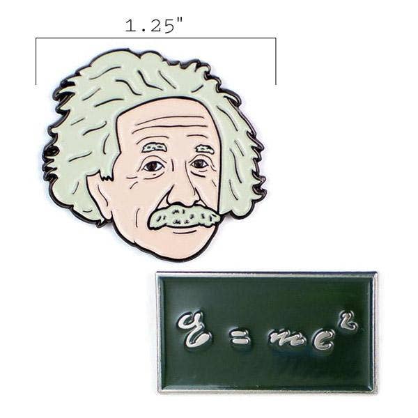 Einstein & E=mc2 Pins