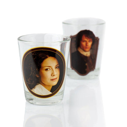 Toynk - Outlander Jamie and Claire Fraser Shot Glass 2-Pack