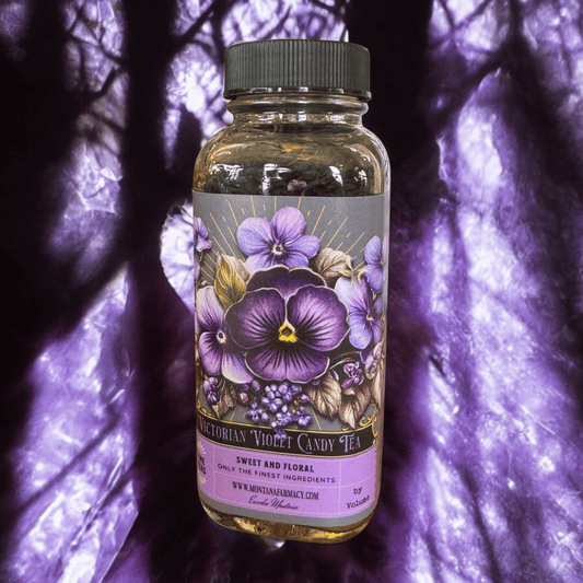 Vintage Victorian Violet Candy Tea Candied French Tea in Jar
