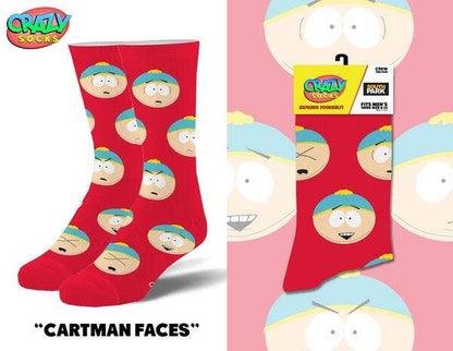 Cartman Faces - Mens Crew Folded (Crazy Socks)