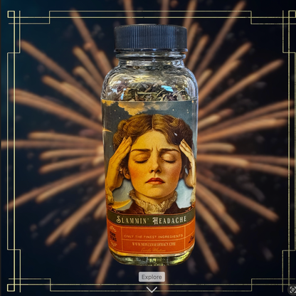 Slammin' Headache Loose Leaf Tea glass jar supports head pai