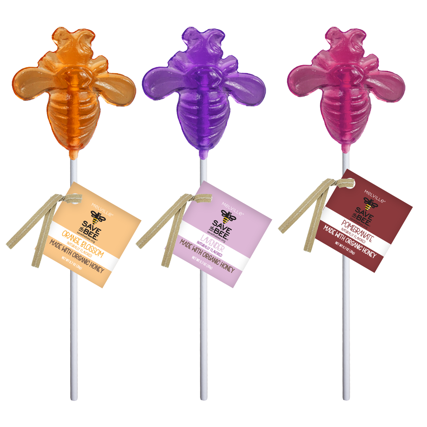 Melville Candy Company - "Save The Bee" Honey Lollipops