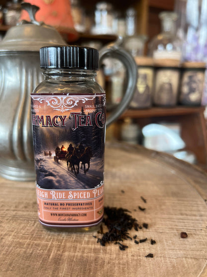 Holiday Sleigh Ride in snow Spiced Pear Winter Warming Tea