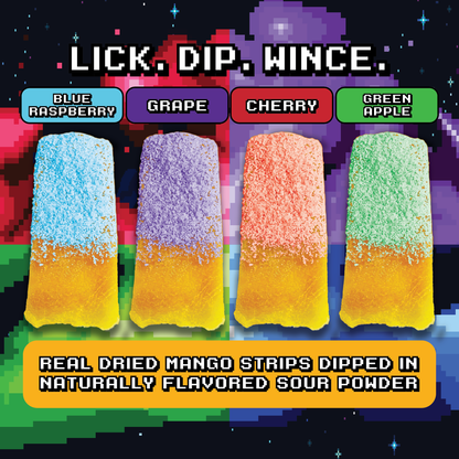 Final Boss Sour - Variety Sour Mango Dipper (4-Pack) - Real Dried Fruit Candy