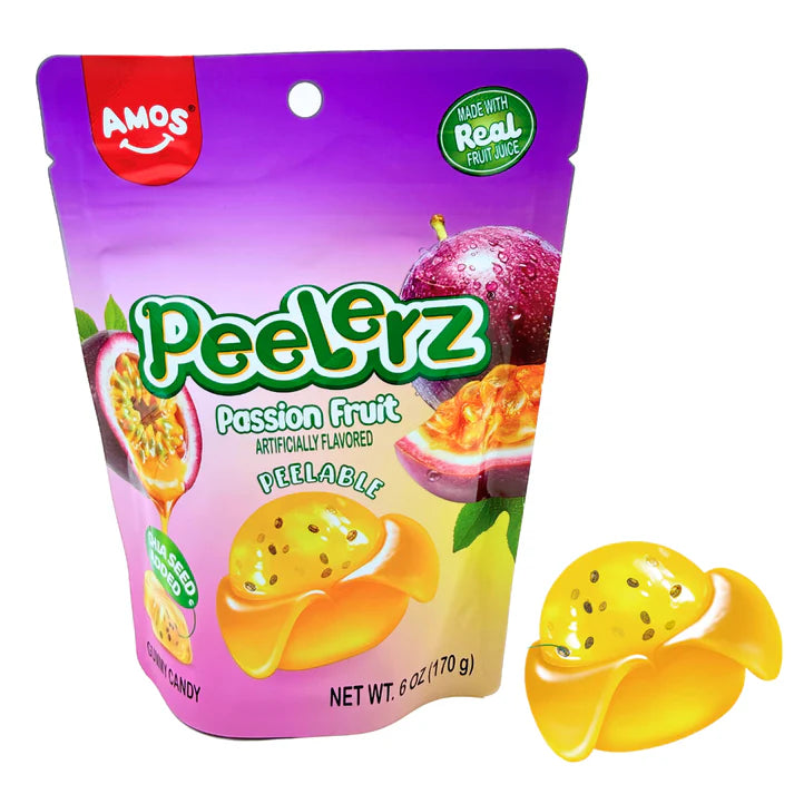 Amos Gummy Peelerz Passion Fruit 6oz