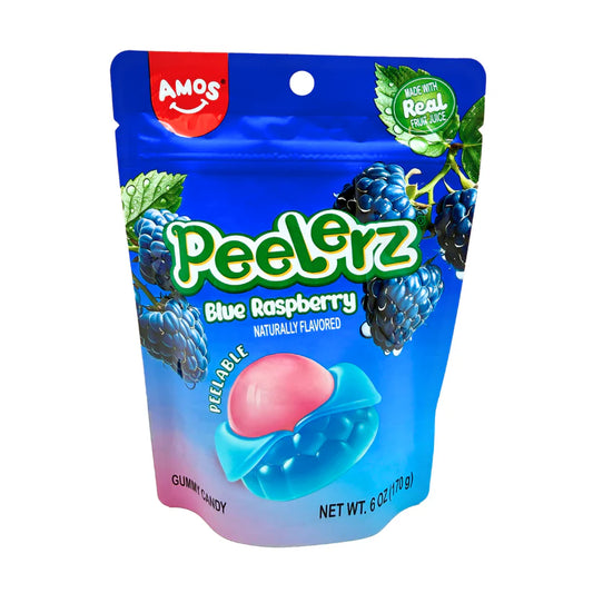 Amos Gummy Peelerz Blue Raspberry 6oz