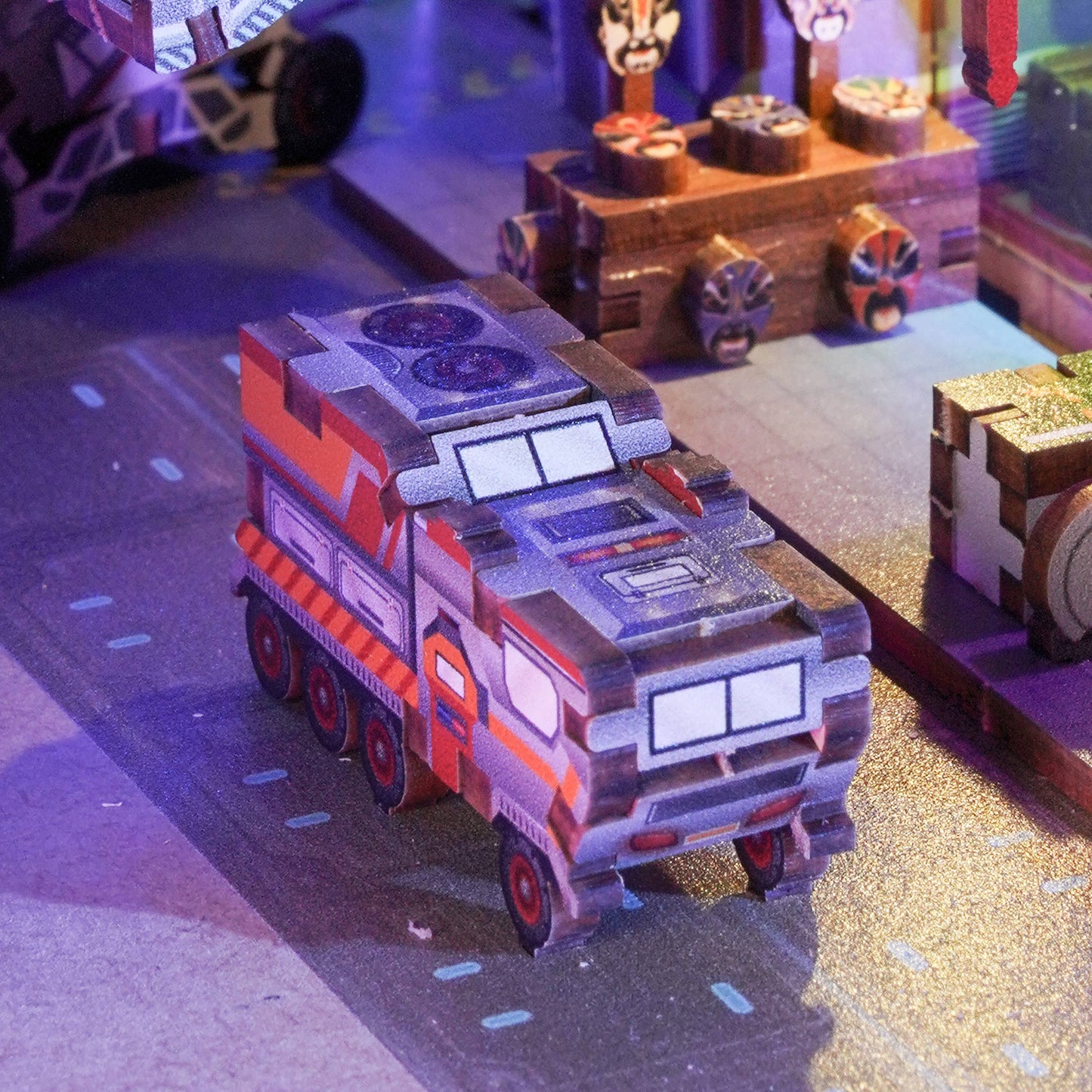 DIY Miniature House Book Nook Kit: Cyber City w/ Dust Coverl