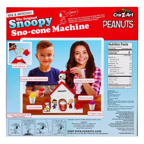 Cra-Z-Art - Snoopy Sno-Cone Machine Snow Cone Maker with Flavor Pack