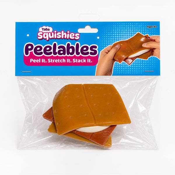 Taba Squishies® Peelables Deluxe Premium Silicone Fidget Toy (1pc) Chocolate S'more