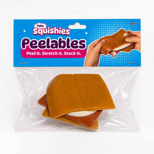 Taba Squishies® Peelables Deluxe Premium Silicone Fidget Toy (1pc) Chocolate S'more