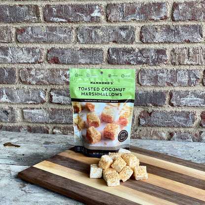 Handmade All-Natural Marshmallows - Toasted Coconut -4oz Bag