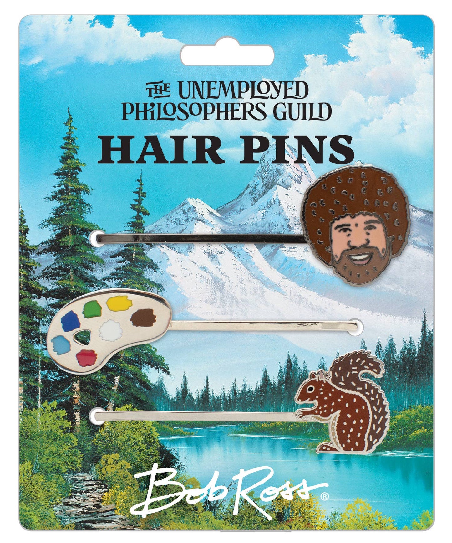 Unemployed Philosophers Guild - Bob Ross Hair Pins