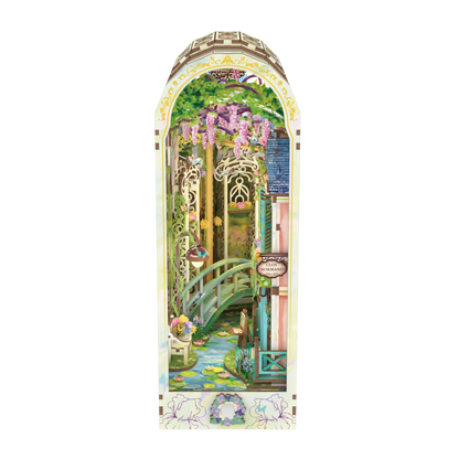 DIY Book Nook Kit: Giverny Garden w/ Dust Cover