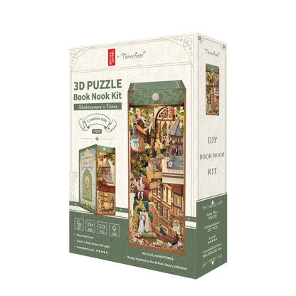 DIY Book Nook Kit: Shakespeare's Verse with Dust Cover