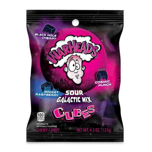 Warheads Galactic Mix Cubes Peg Bag 4.5oz