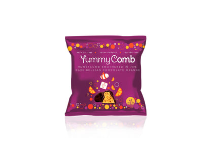 70% Dark Orange Belgian Chocolate Honeycomb pack (40g)