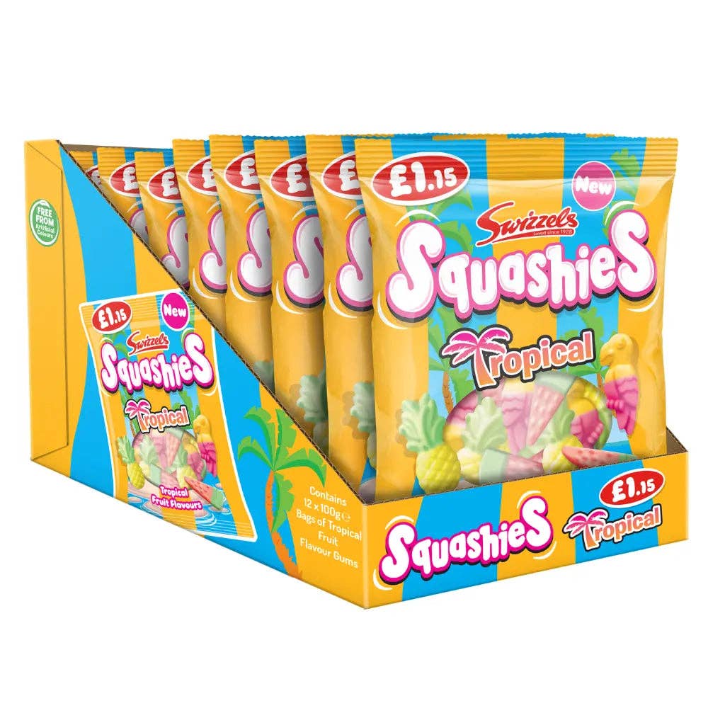 Global Bite Co - Swizzels Drumstick Squashies Tropical Flavor 100g (UK)