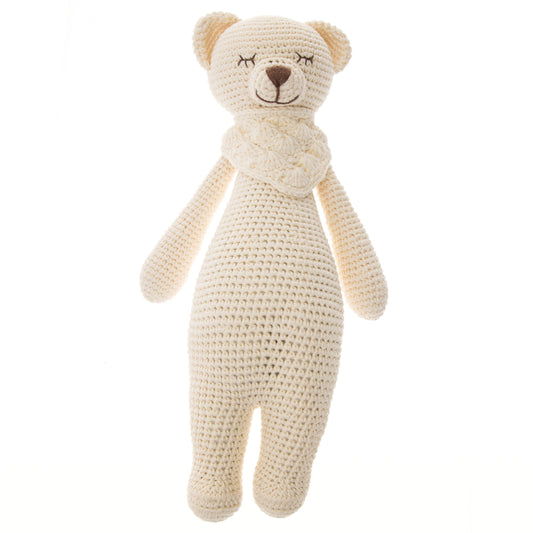 Handmade Crochet Doll: Platinum Lizzie the Softie