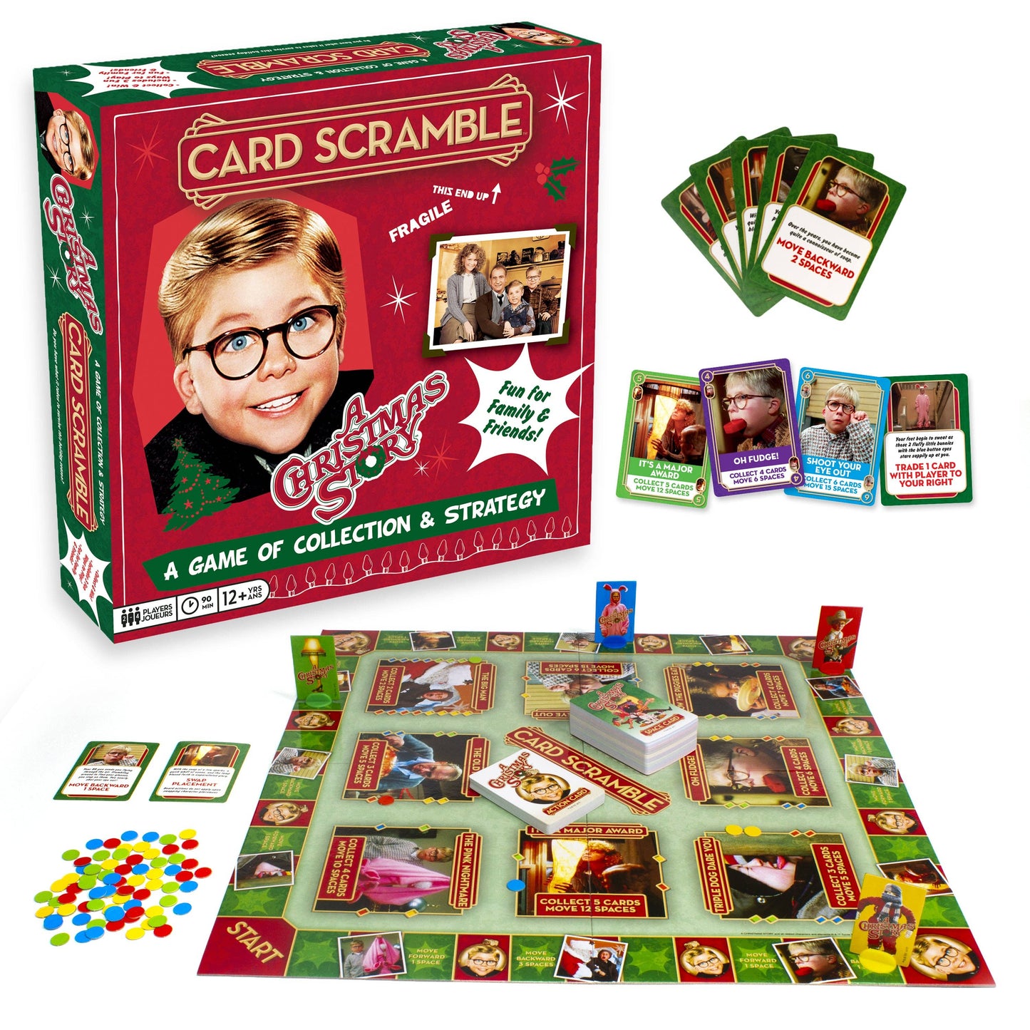A Christmas Story Card Scramble Board Game