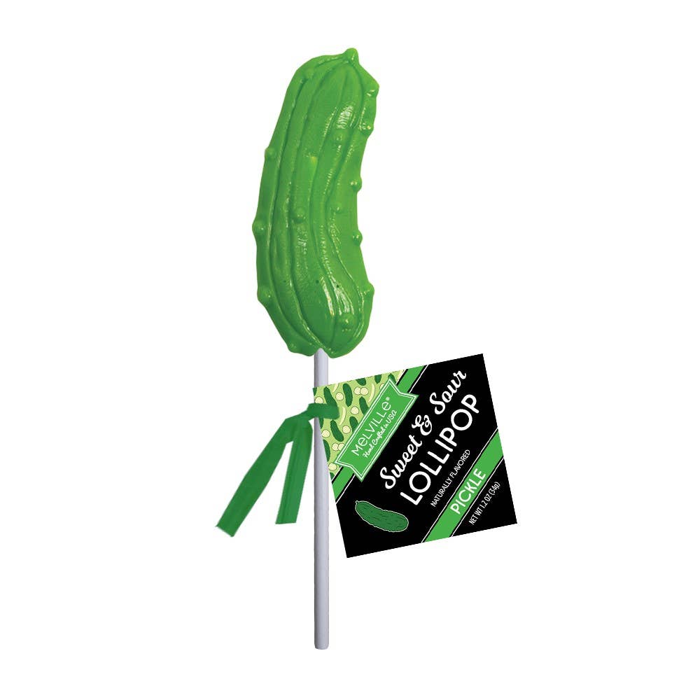 Melville Candy Company - Sour Pickle Lollipops