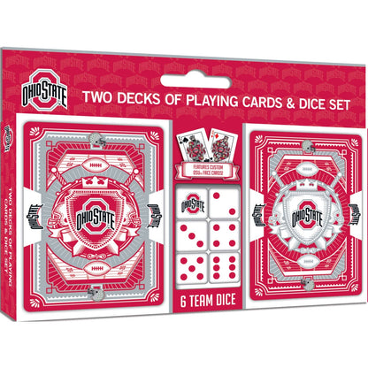 Ohio State Buckeyes - 2-Pack Playing Cards & Dice Set