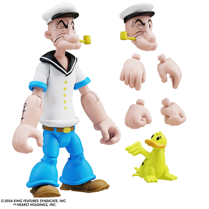 Boss Fight Studio: Action Figures and Collectibles - Popeye Classics Action Figure: Popeye 1st Appearance - white shirt