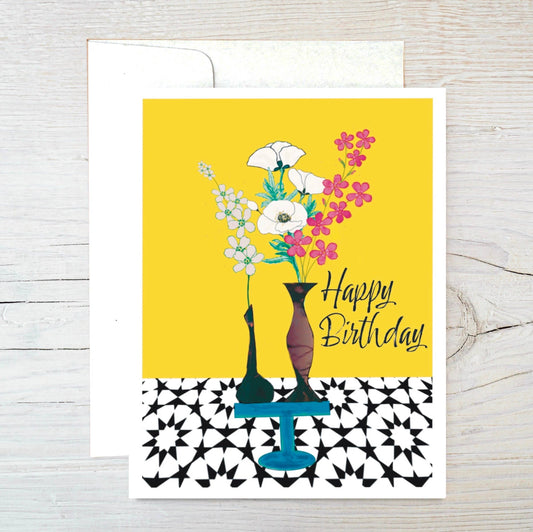 Happy Birthday Card | Recycled Card | Flower Card | Eco Card