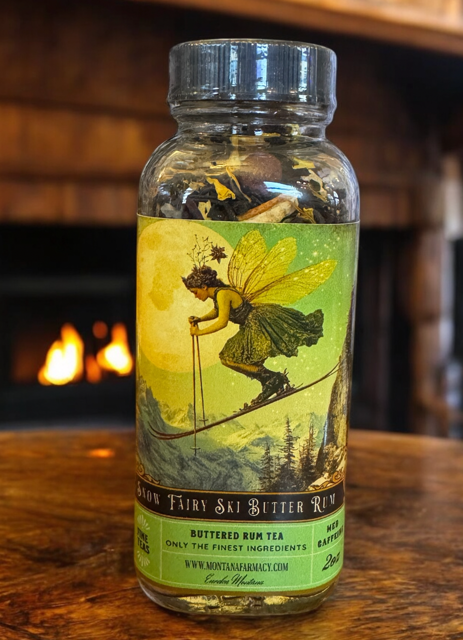 Snow fairy Ski Butter Rum Pray for Snow Tea Alpine Adventure