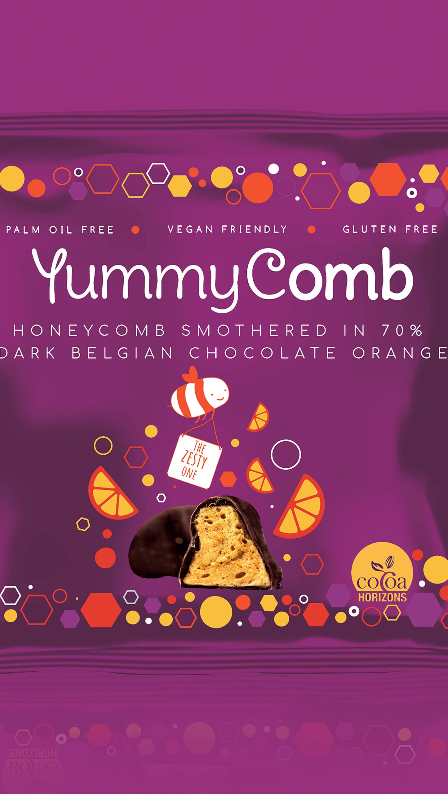70% Dark Orange Belgian Chocolate Honeycomb pack (40g)