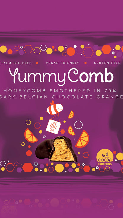 70% Dark Orange Belgian Chocolate Honeycomb pack (40g)