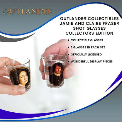Toynk - Outlander Jamie and Claire Fraser Shot Glass 2-Pack