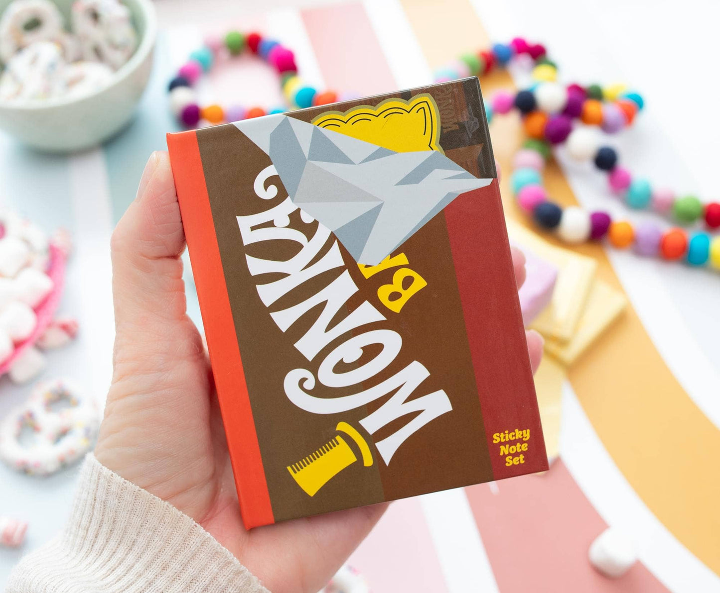 Toynk - Willy Wonka Chocolate Bar Icons Sticky Note and Tab Box Set