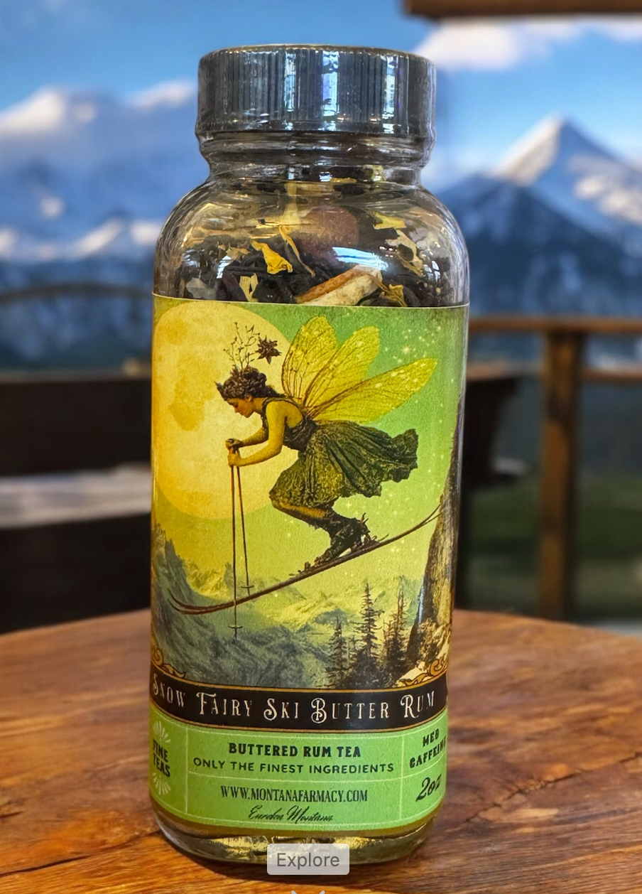 Snow fairy Ski Butter Rum Pray for Snow Tea Alpine Adventure