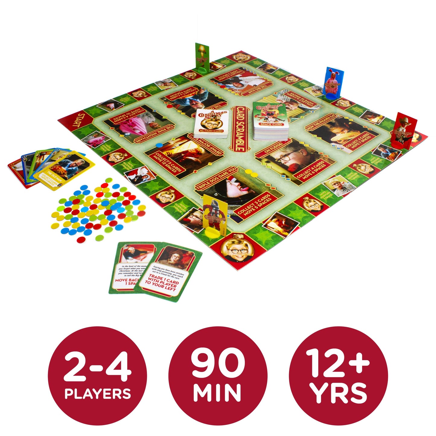 A Christmas Story Card Scramble Board Game