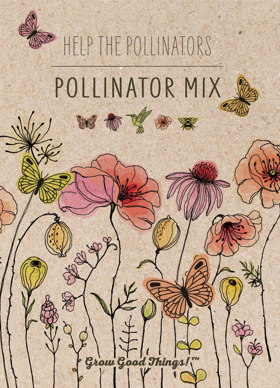 Pollinator Butterfly - Wildflower Mix Seed Packets