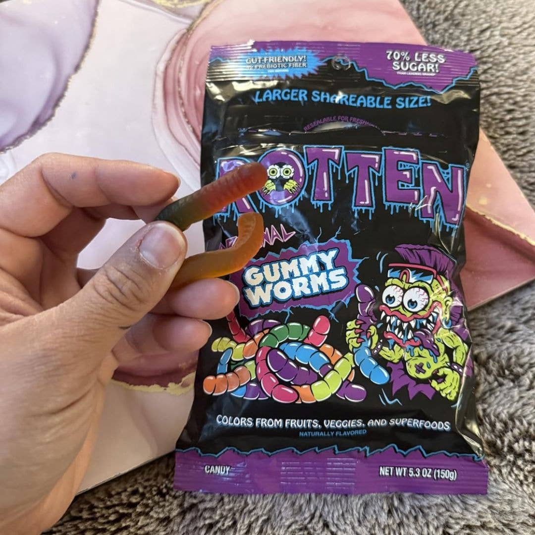Original Gummy Worms Candy: GF, Prebiotics, Low Sugar