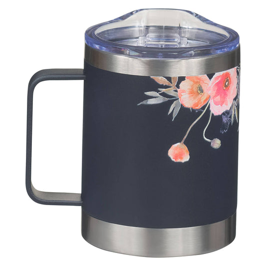 Mug SS Camp Navy Floral Best Mom Ever