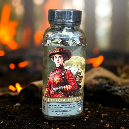 Montana Farmacy - Fire Season too much Smoke Clear the Air Therapy Tea /Glass
