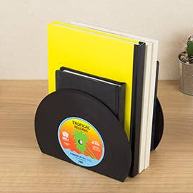 Retro Vinyl Bookends