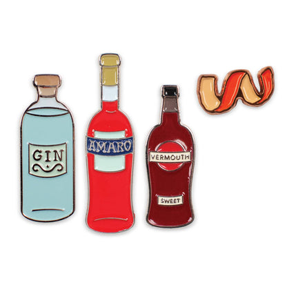 Negroni Cocktail Pin Set