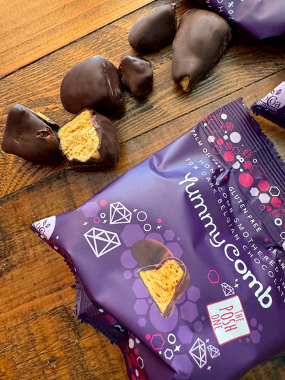 70% Dark Belgian Chocolate Honeycomb pocket packs (40g)