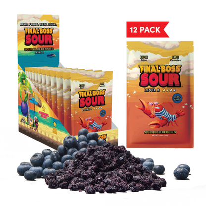 Final Boss Sour - Level 2 Sour Blueberry Retail Display PDQ (12 Count)