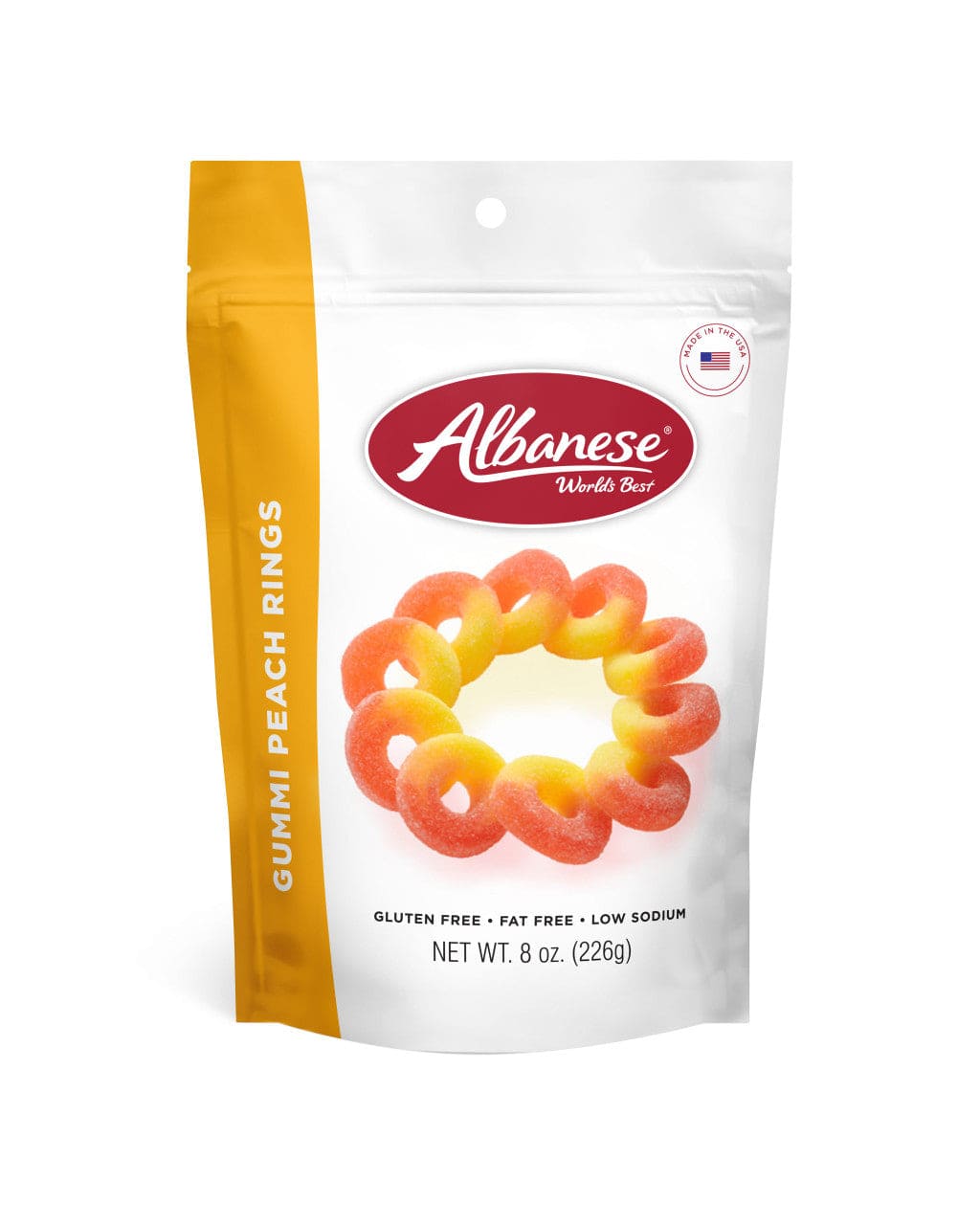 Albanese Gummi Peach Rings, 7oz